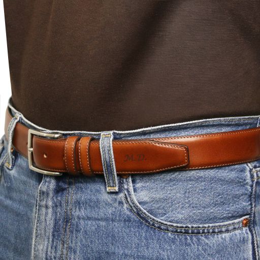 elegant-brushed-leather-belt-35mm-tl142539 - Musta - kuva 2
