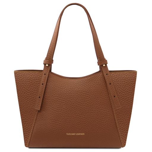 libra-leather-shoulder-bag-tl142580 - Konjakki