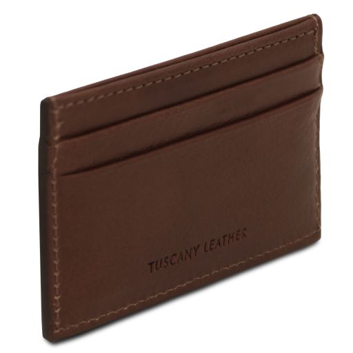 leather-credit-card-holder-tl142473 - Tummanruskea - kuva 2