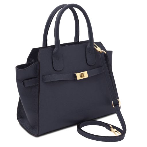 origami-leather-tote-tl142507 - Tummansininen - kuva 2