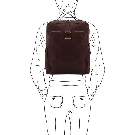 bangkok-leather-laptop-backpack-large-size-tl142336 - Tummanruskea - kuva 2