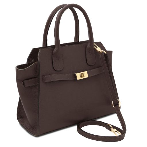 origami-leather-tote-tl142507 - Chocolate - kuva 2