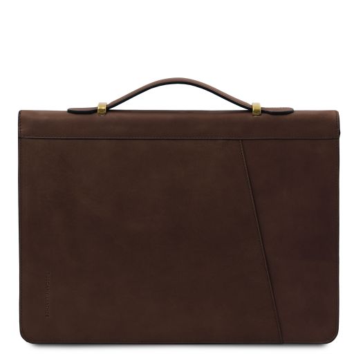cesare-leather-document-case-with-handle-and-ring-binder-tl142554 - Tummanruskea - kuva 2