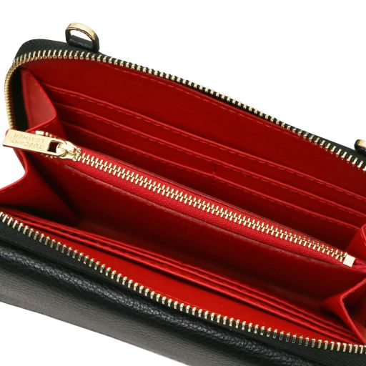 urania-leather-wallet-phone-holder-with-strap-tl142433 - Musta - kuva 5