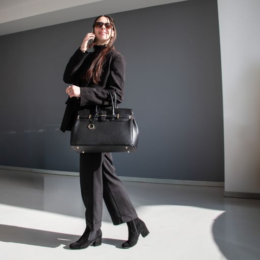 tl-bag-leather-handbag-with-golden-hardware-tl141529 - Turkoosi - kuva 7