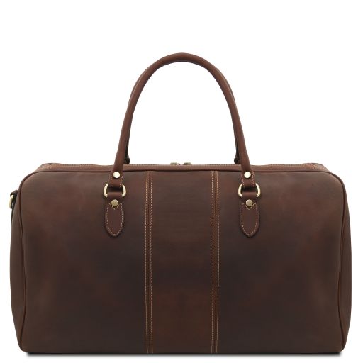 lisbona-travel-leather-duffle-bag-large-size-tl142557 - Tummanruskea - kuva 3