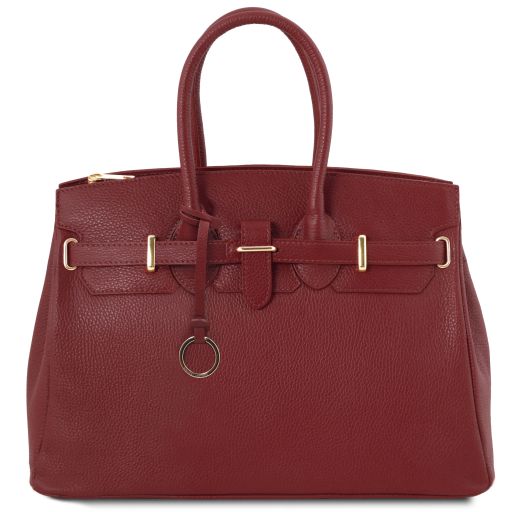 tl-bag-leather-handbag-with-golden-hardware-tl141529 - Punainen