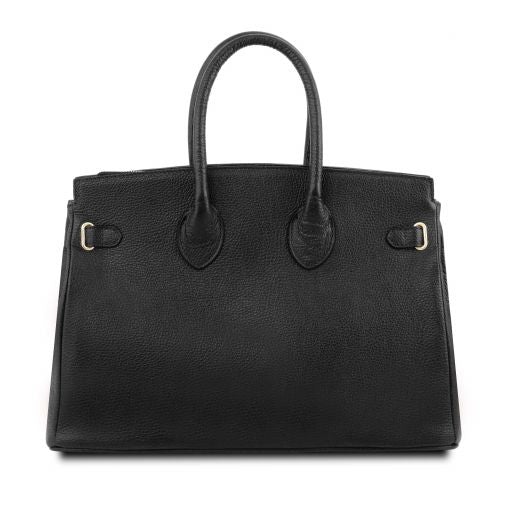 tl-bag-leather-handbag-with-golden-hardware-tl141529 - Musta - kuva 3